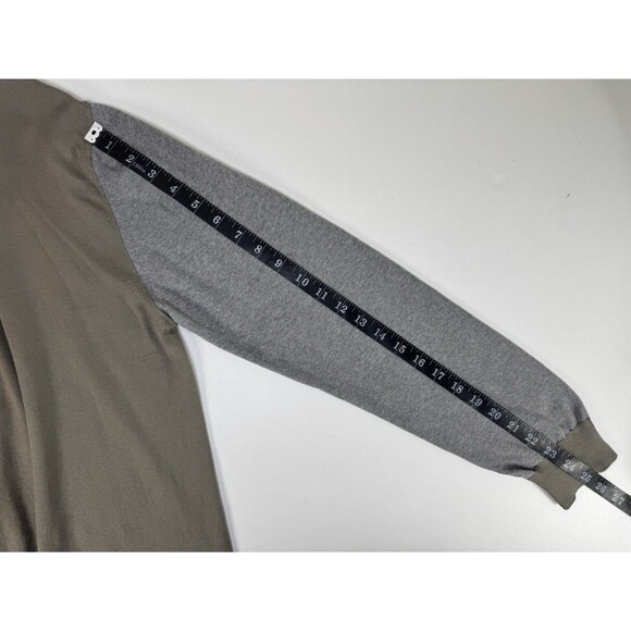 Emile Lafaurie Men XL Cardigan Sweater Made in Italy Olive Green Gray Colorblock - Picture 11 of 14